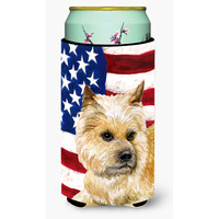 "Caroline's Treasures Cairn Terrier Patriotic Decorative Can Hugger, Tall Boy, Multicolor"