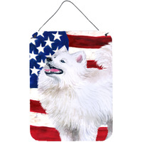 "Caroline's Treasures Samoyed Patriotic Metal Print, 16"" x 12"", Multicolor"