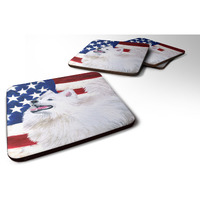 "Caroline's Treasures Samoyed Patriotic Decorative coasters, Multicolor"