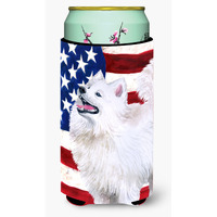 "Caroline's Treasures Samoyed Patriotic Decorative Can Hugger, Tall Boy, Multicolor"