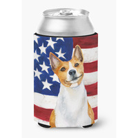 "Caroline's Treasures Basenji Patriotic Decorative Can Hugger, Multicolor"
