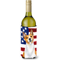 "Caroline's Treasures Basenji Patriotic Decorative Bottle Hugger, 750ml, Multicolor"