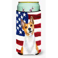 "Caroline's Treasures Basenji Patriotic Decorative Can Hugger, Tall Boy, Multicolor"