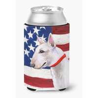 "Caroline's Treasures Bull Terrier Patriotic Decorative Can Hugger, Multicolor"