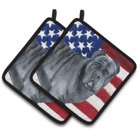 "Caroline's Treasures Cane Corso Patriotic Decorated pot holder, 7.5H x 7.5W, USA American Flag"