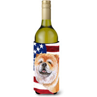 "Caroline's Treasures Cane Corso Patriotic Decorative Bottle Hugger, 750ml, Multicolor"