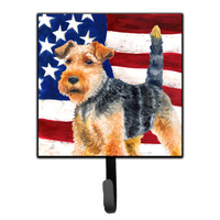 "Caroline's Treasures Welsh Terrier Patriotic Wall Hook, Small, Multicolor"