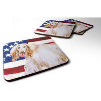 "Caroline's Treasures Afghan Hound Patriotic Decorative coasters, Multicolor"