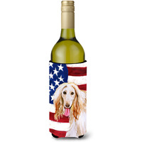 "Caroline's Treasures Afghan Hound Patriotic Decorative Bottle Hugger, 750ml, Multicolor"