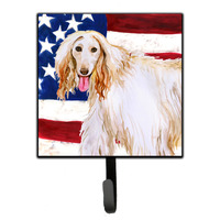 "Caroline's Treasures Afghan Hound Patriotic Wall Hook, Small, Multicolor"