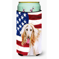 "Caroline's Treasures Afghan Hound Patriotic Decorative Can Hugger, Tall Boy, Multicolor"