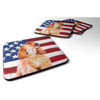 "Caroline's Treasures Cocker Spaniel Patriotic Decorative coasters, Multicolor"