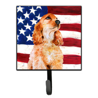"Caroline's Treasures Cocker Spaniel Patriotic Wall Hook, Small, Multicolor"