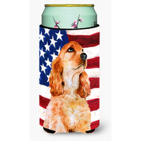 "Caroline's Treasures Cocker Spaniel Patriotic Decorative Can Hugger, Tall Boy, Multicolor"