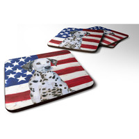 "Caroline's Treasures Dalmatian Puppy Patriotic Decorative coasters, Multicolor"
