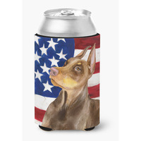 "Caroline's Treasures Doberman Pinscher Patriotic Decorative Can Hugger, Multicolor"