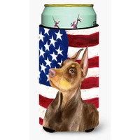 "Caroline's Treasures Doberman Pinscher Patriotic Decorative Can Hugger, Tall Boy, Multicolor"