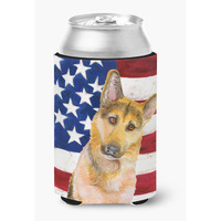 "Caroline's Treasures German Shepherd #2 Patriotic Decorative Can Hugger, Multicolor"