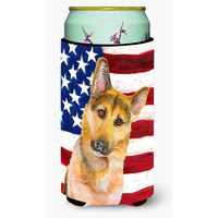 "Caroline's Treasures German Shepherd #2 Patriotic Decorative Can Hugger, Tall Boy, Multicolor"