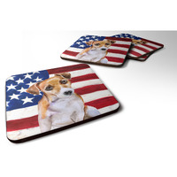 "Caroline's Treasures Jack Russell Terrier #2 Patriotic Decorative coasters, Multicolor"