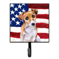 "Caroline's Treasures Jack Russell Terrier #2 Patriotic Wall Hook, Small, Multicolor"