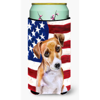 "Caroline's Treasures Jack Russell Terrier #2 Patriotic Decorative Can Hugger, Tall Boy, Multicolor"