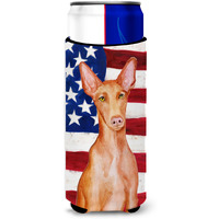 "Caroline's Treasures Pharaoh Hound Patriotic Decorative Can Hugger, Slim, Multicolor"