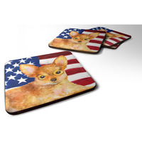 "Caroline's Treasures Toy Terrier Patriotic Decorative coasters, Multicolor"