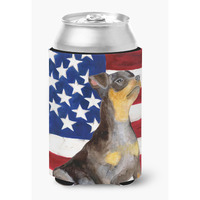 "Caroline's Treasures Miniature Pinscher #2 Patriotic Decorative Can Hugger, Multicolor"