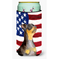"Caroline's Treasures Miniature Pinscher #2 Patriotic Decorative Can Hugger, Tall Boy, Multicolor"