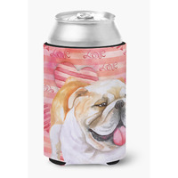 "Caroline's Treasures English Bulldog Love Decorative Can Hugger, Multicolor"