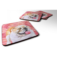 "Caroline's Treasures English Bulldog Love Decorative coasters, Multicolor"