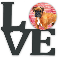 "Caroline's Treasures German Boxer Metal Artwork Love wall-decor, Multicolor"