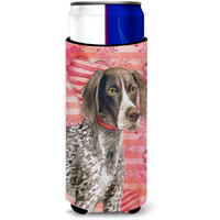 "Caroline's Treasures German Shorthaired Pointer Love Decorative Can Hugger, Slim, Multicolor"
