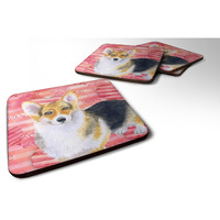 "Caroline's Treasures Pembroke Corgi Love Decorative coasters, Multicolor"
