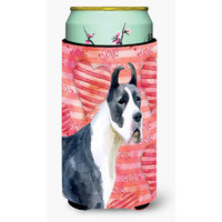 "Caroline's Treasures Harlequin Dane Love Decorative Can Hugger, Tall Boy, Multicolor"