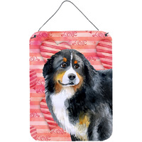 "Caroline's Treasures Bernese Mountain Dog Love Metal Print, 16"" x 12"", Multicolor"