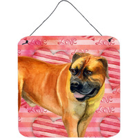 "Caroline's Treasures Boerboel Mastiff Metal Print, 6h x 6w, Love is a Dog"
