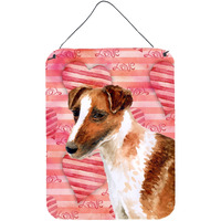 "Caroline's Treasures Smooth Fox Terrier Love Metal Print, 16"" x 12"", Multicolor"
