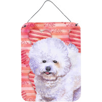 "Caroline's Treasures Bichon Frise Love Metal Print, 16"" x 12"", Multicolor"