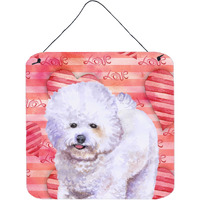 "Caroline's Treasures Bichon Frise Metal Print, 6h x 6w, Love is a Dog"