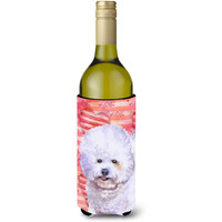 "Caroline's Treasures Bichon Frise Love Decorative Bottle Hugger, 750ml, Multicolor"