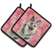 "Caroline's Treasures East-European Shepherd Decorated pot holder, 7.5H x 7.5W, Love is a Dog"