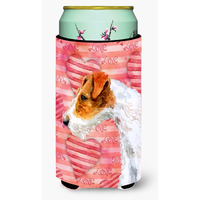 "Caroline's Treasures Fox Terrier Love Decorative Can Hugger, Tall Boy, Multicolor"