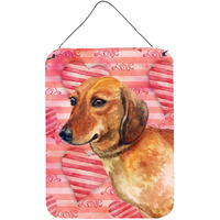 "Caroline's Treasures Dachshund Love Metal Print, 16"" x 12"", Multicolor"