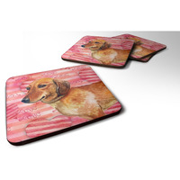 "Caroline's Treasures Dachshund Love Decorative coasters, Multicolor"