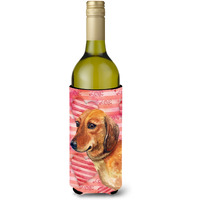 "Caroline's Treasures Dachshund Love Decorative Bottle Hugger, 750ml, Multicolor"
