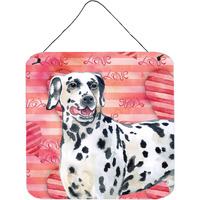 "Caroline's Treasures Dalmatian Metal Print, 6h x 6w, Love is a Dog"