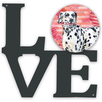 "Caroline's Treasures Dalmatian Metal Artwork Love wall-decor, Multicolor"