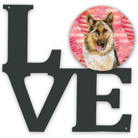 "Caroline's Treasures German Shepherd Metal Artwork Love wall-decor, Multicolor"